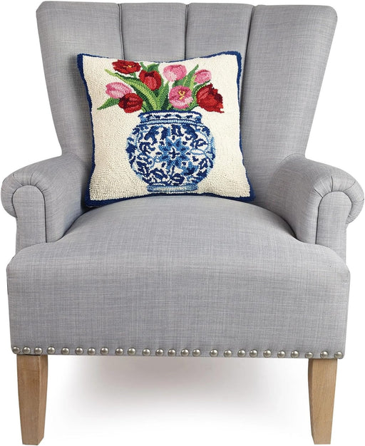 Chinoiserie Tulip Pillow - The Shops at Mount Vernon
