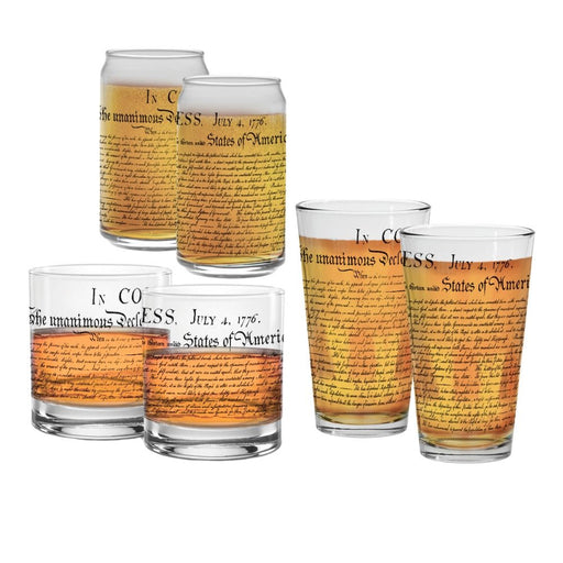 Declaration of Independence Rocks Glasses - The Shops at Mount Vernon