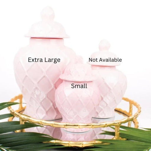 Pink Textured Ginger Jars - Two Sizes - The Shops at Mount Vernon