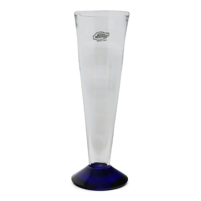 Crystal Pilsner with Cobalt Foot - BLENKO GLASS COMPANY - The Shops at Mount Vernon