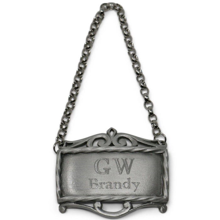 GW's Brandy Pewter Decanter Label - SALISBURY PEWTER - The Shops at Mount Vernon