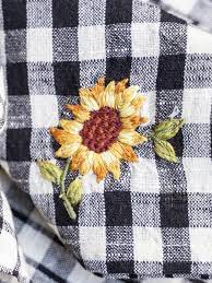 Sunflower Embroidered Napkins - Set of 2 - The Shops at Mount Vernon