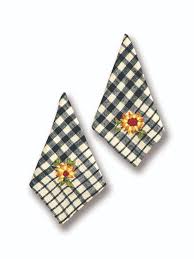 Sunflower Embroidered Napkins - Set of 2 - The Shops at Mount Vernon