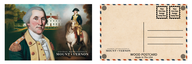 WOODEN POSTCARD WASHINGTON