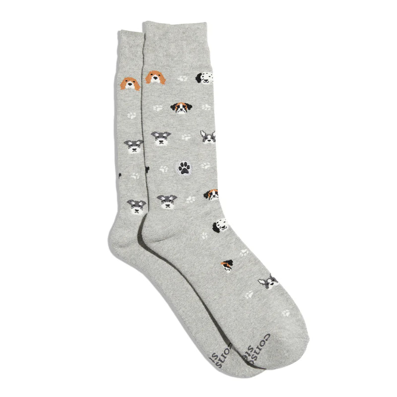 Socks that Save Dogs, Gray-Small