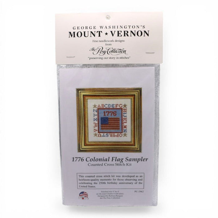 1776 Colonial Flag Sampler Cross Stitch Kit – America 250 - The Shops at Mount Vernon