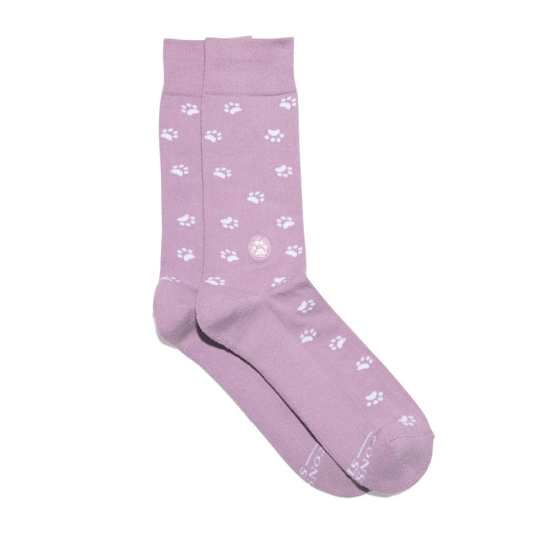 Socks that Save Dogs, Purple-Medium