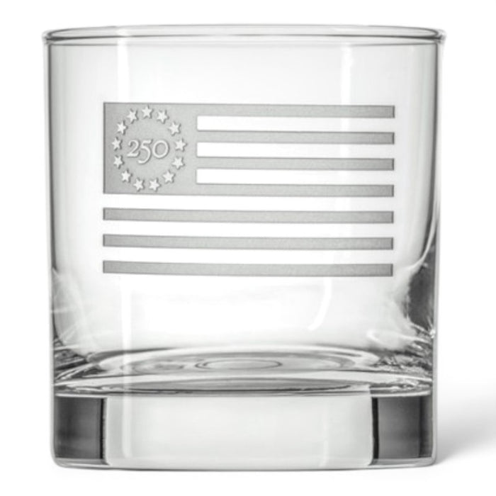 Glass Whiskey Betsy Ross Flag