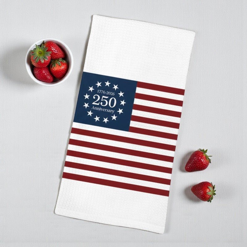250th Anniversary Flower Sack Kitchen Towel - The Shops at Mount Vernon