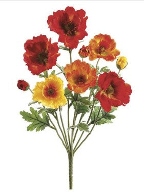 POPPY BUSH SM ORG FLAME