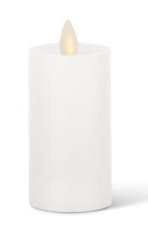 WAX LUMINARA SLIM PILLAR CANDLE WHT SM