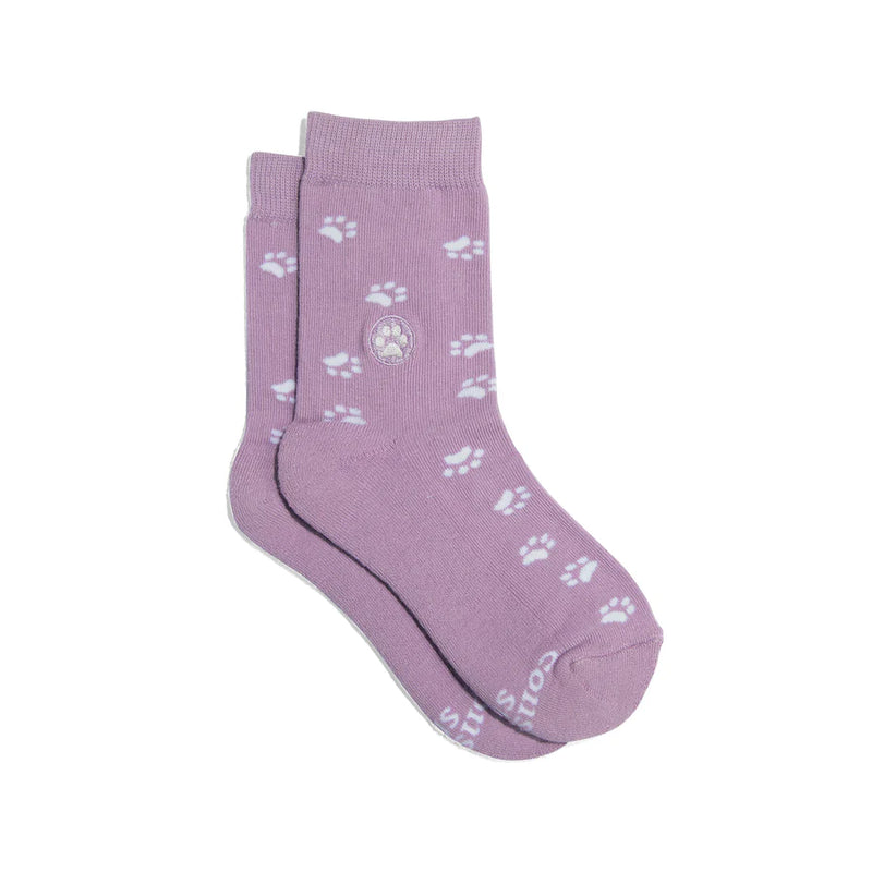 Kids Socks that Save Dogs, Purple-Youth