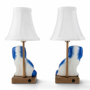 Blue Staffordshire Dog Pair Cordless Touch Lamp