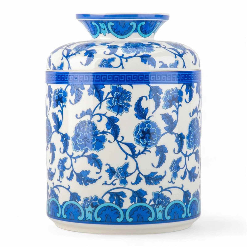 Tissue Box Cover Blue Florets Porcelain