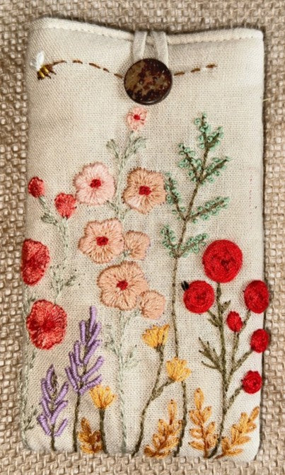 Glasses Cases Embroidered Garden