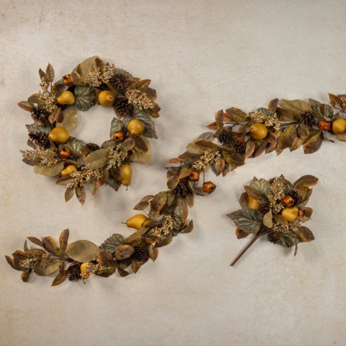 6' Pear & Pomegranate Garland - The Shops at Mount Vernon
