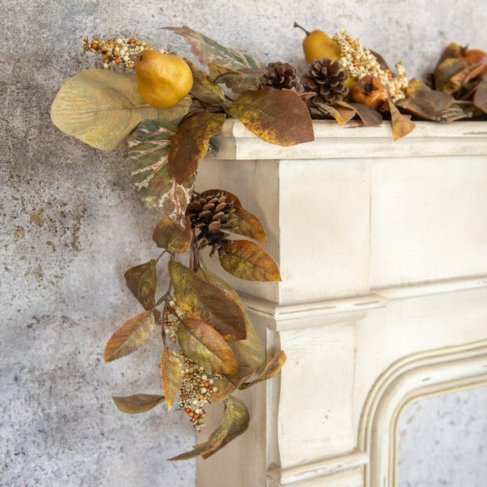 6' Pear & Pomegranate Garland - The Shops at Mount Vernon