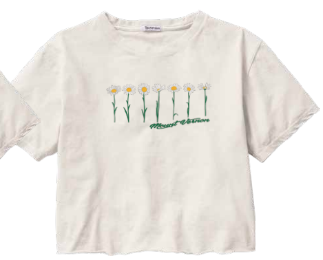TS MV DAISY ROW BOXY CROP T-SHIRT