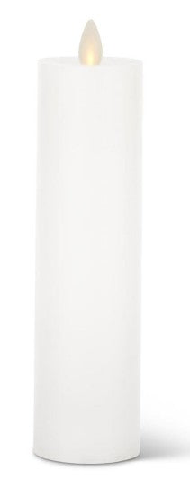 WAX LUMINARA SLIM PILLAR CANDLE WHT LG