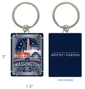 KEYCHAIN METAL DC ART DECO