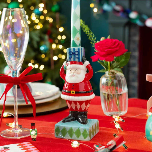 Candle Holder Santa