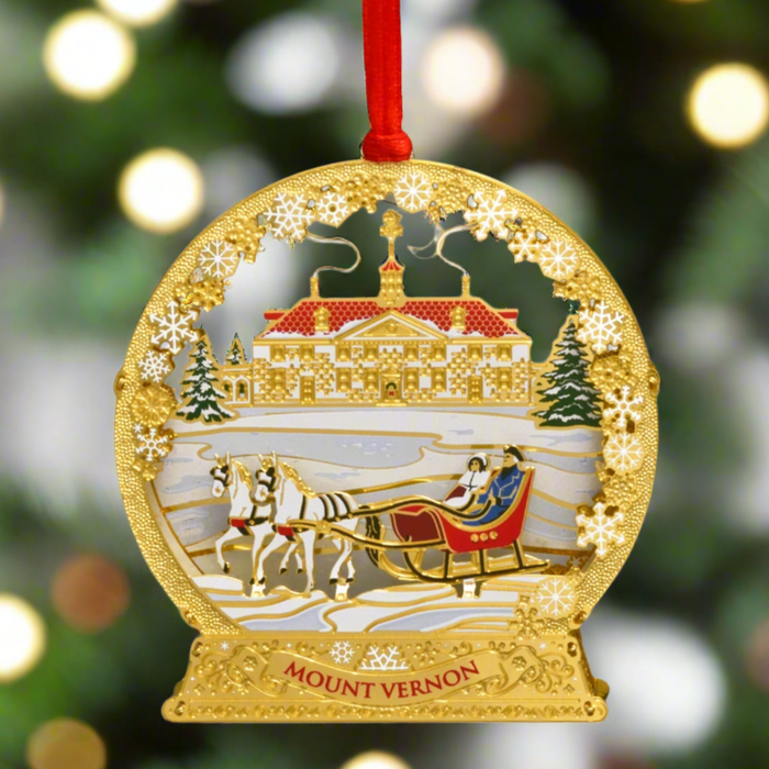 Mount Vernon Snowglobe Ornament