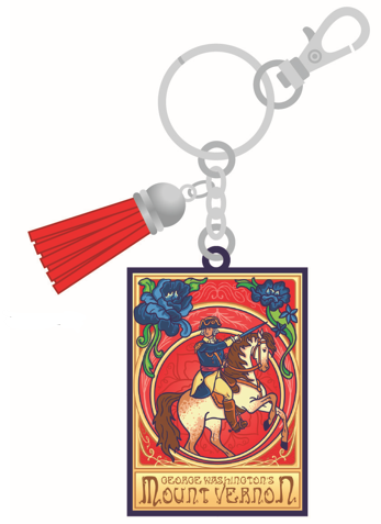 KEYCHAIN GEORGE WASHINGTON HORSE & TASSEL