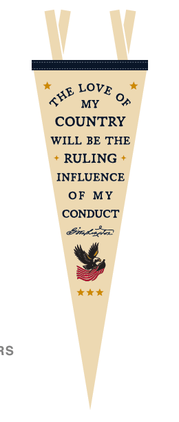 PENNANT LOVE OF MY COUNTRY QUOTE
