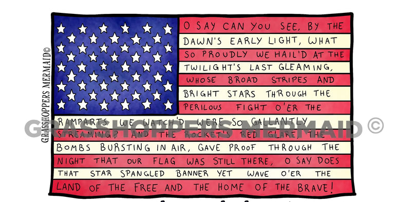 STICKER STAR BANGLED