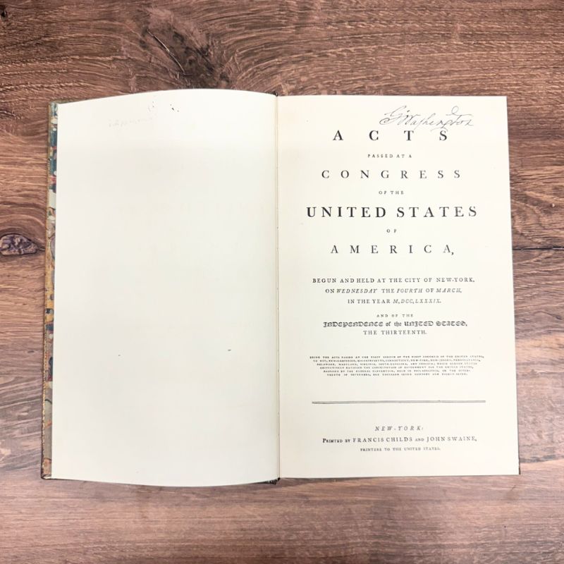 Acts Of Congress 1789 - Standard Edition - The Shops at Mount Vernon