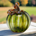 Autumn Green Glass Pumpkin - Medium - The Shops at Mount Vernon