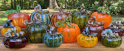 Autumn Green Glass Pumpkin - Medium - The Shops at Mount Vernon