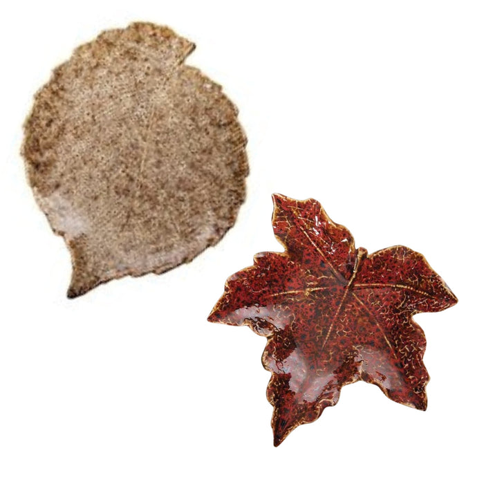 Autumn Red Leaf Plate - Stoneware - The Shops at Mount Vernon