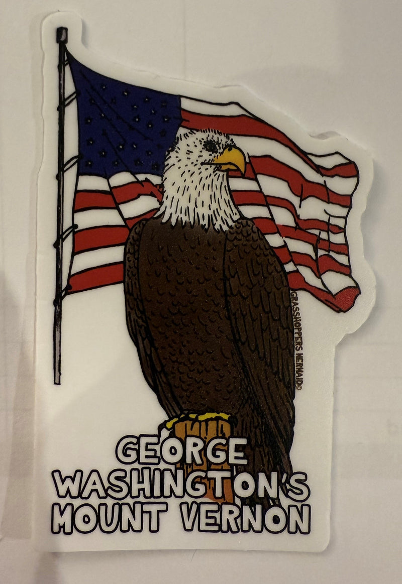 STICKER EAGLE USA FLAG