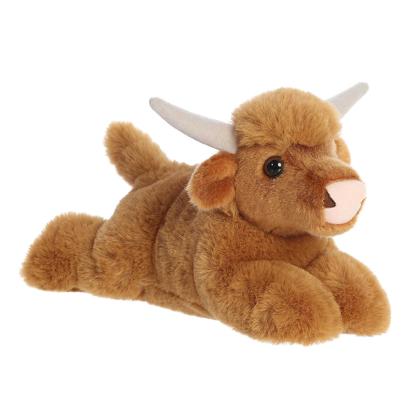 PLUSH MINI FLOPSIE 8" HIGHLAND COW