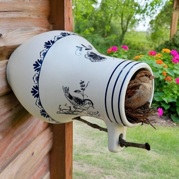Bird Bottle - Delft Style - The Shops at Mount Vernon