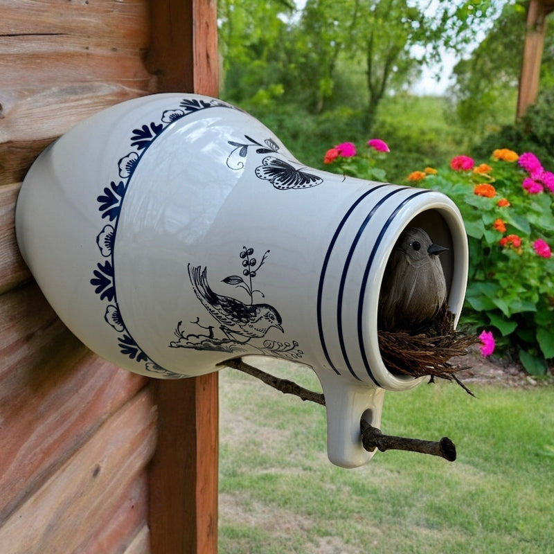 Bird Bottle - Delft Style - The Shops at Mount Vernon