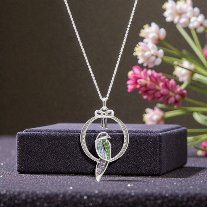 Bird on a Swing Sterling Silver Pendant - The Shops at Mount Vernon