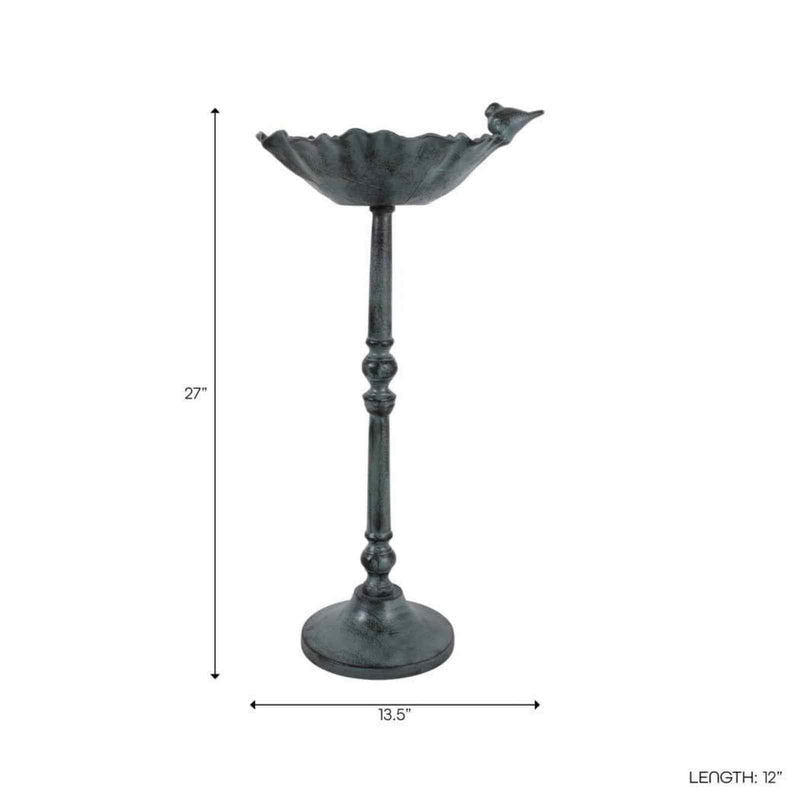 Bird on Flower Bird Bath 27x13 - The Shops at Mount Vernon