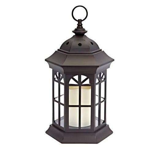 Black Lantern with LED Candle - The Shops at Mount Vernon
