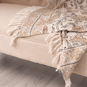 Block Print Floral Cotton Throw - The Shops at Mount Vernon