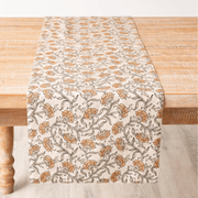 Block Print Floral Table Runner - The Shops at Mount Vernon