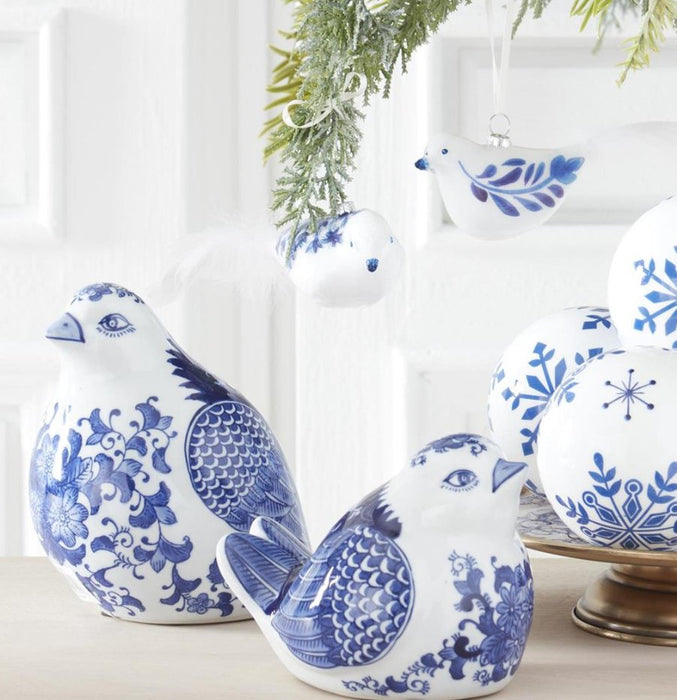 Blue and White Chinoiserie Birds - The Shops at Mount Vernon