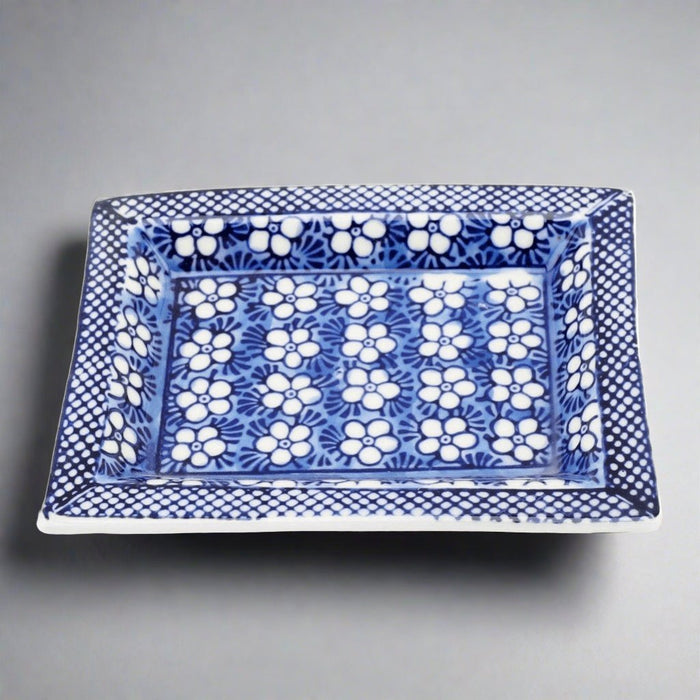 Blue and White Porcelain Mini Tray - The Shops at Mount Vernon