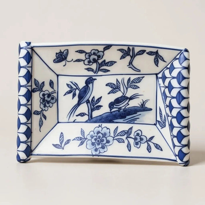 Blue and White Porcelain Small Dish - The Shops at Mount Vernon