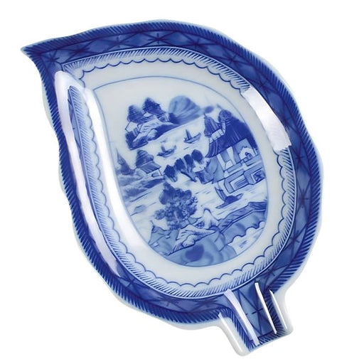 Blue Canton Leaf Dish - The Shops at Mount Vernon
