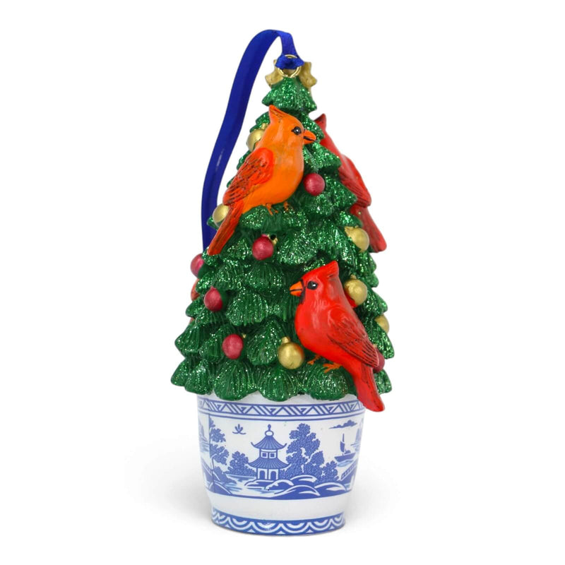 Blue Canton Topiary Christmas Tree Ornament - The Shops at Mount Vernon