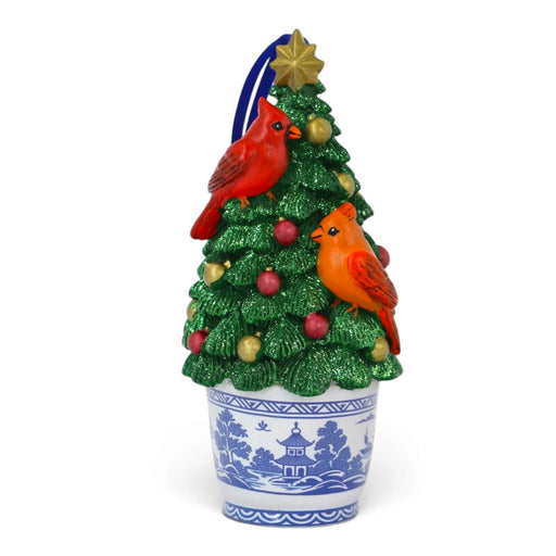 Blue Canton Topiary Christmas Tree Ornament - The Shops at Mount Vernon