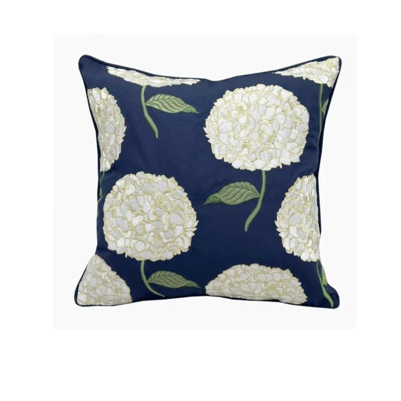 Blue Hydrangea Indoor/Outdoor Pillow - The Shops at Mount Vernon