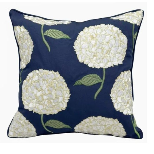 Blue Hydrangea Indoor/Outdoor Pillow - The Shops at Mount Vernon